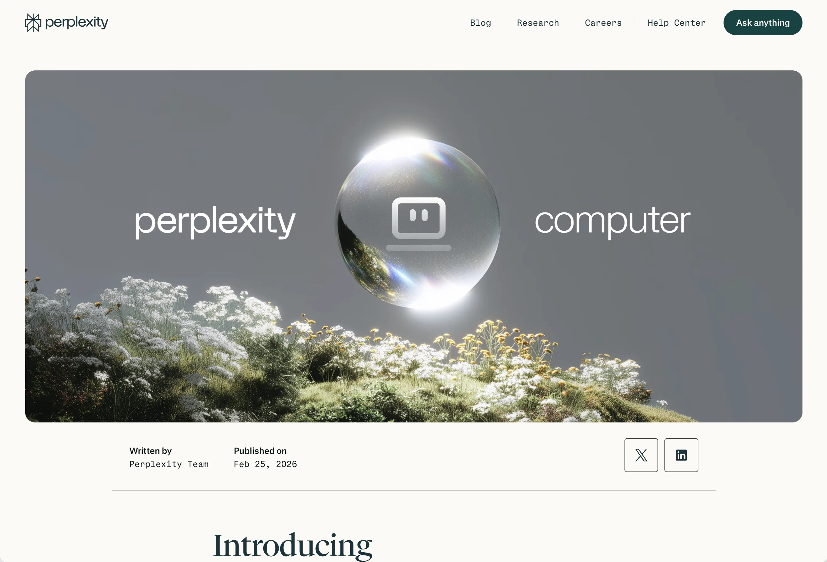 perplexity computer, an agent with its own contained computer