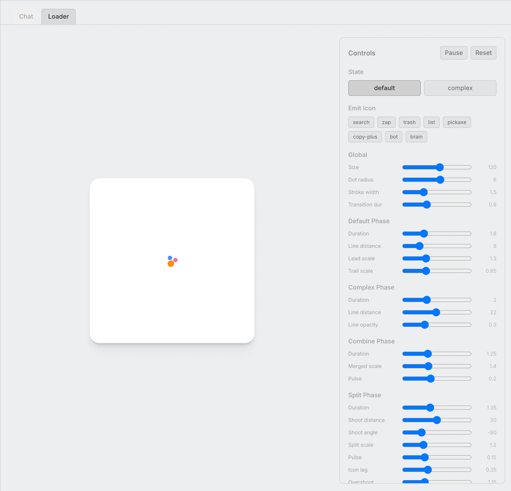 the in-app loader value tweaker